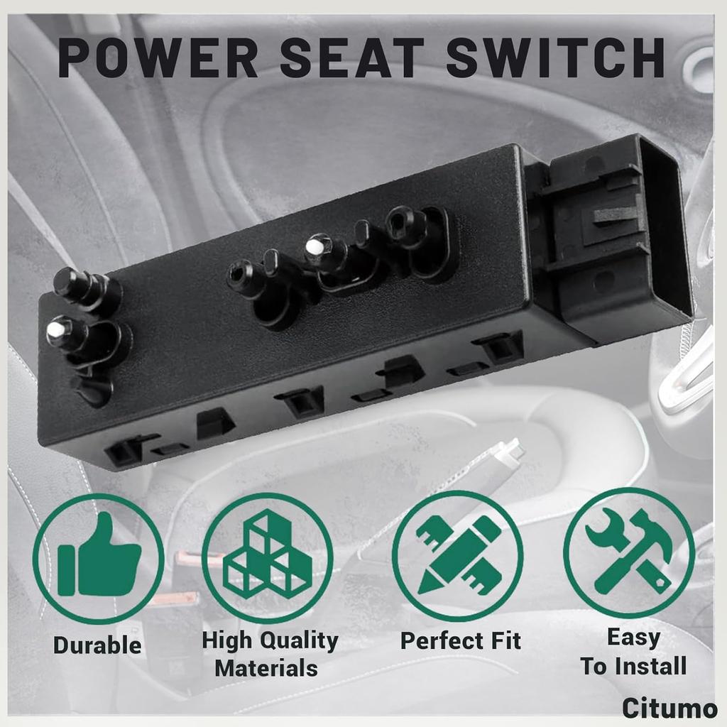 25974714 Power Seat Switch Adjust Switch Front Left Driver Side For Buick Chevy Cadillac GMC Adjuster Button Switch