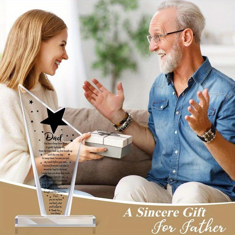 Acrylic Dad Gift, Sympathy Thankful Quote, Blessed Wish Memorial Table Centerpiece, Perfect for Father's Day & Birthdays