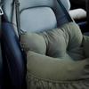 Dog Car Seat Bed Portable Travel Safe Booster Seat for Small Puppies, with Shoulder Strap Handle Storage Pockets, Pet Car Seat