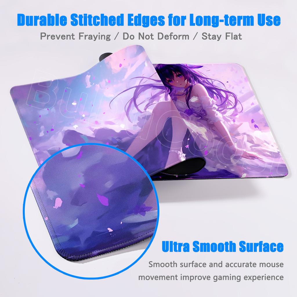 HD Cute Girl Large Mousepad Anime Date A Live Mouse Pad Laptop Gaming Accessories Keyboard Desktop Tokisaki Kurumi Toka Yatogami