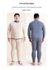 Men's Thermal Fleece-Lined Mid-Neck Underwear Set for Cold Weather