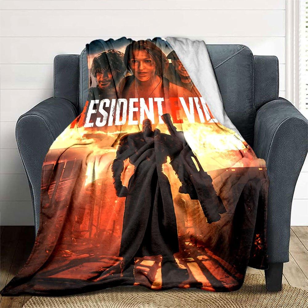1pc Resident Evil 13 Blanket Soft Warm Throw for Home, Office, Travel All Season Cozy Bedding Gift, Office Cozy Accessor