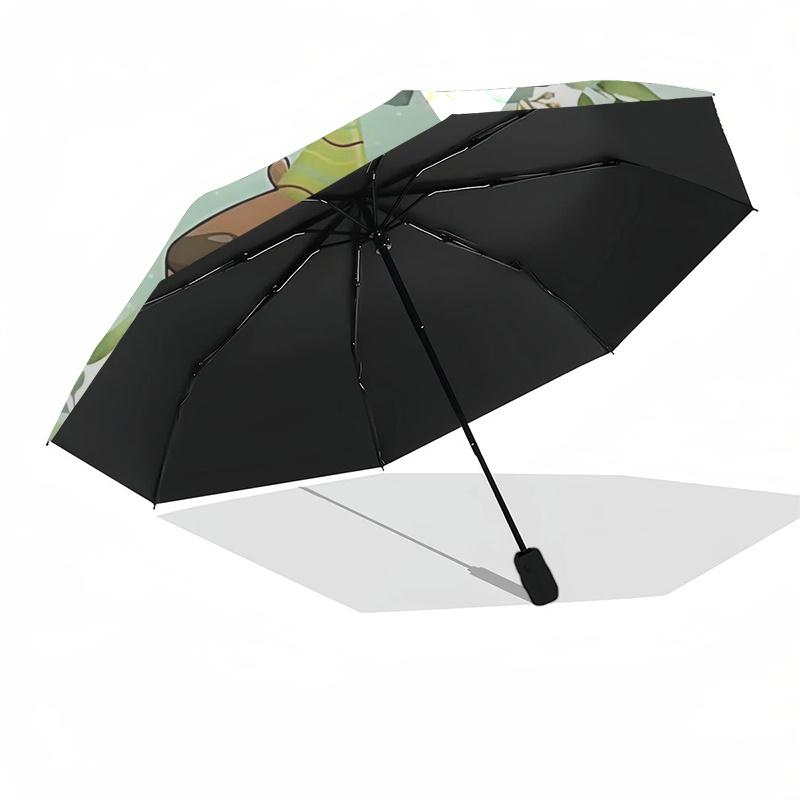 Capybara Themed Travel Umbrella-8 Ribs Automatic Opening and Closing, Portable Folding Design, Compact and Stylish Umbrella Suitable for Out