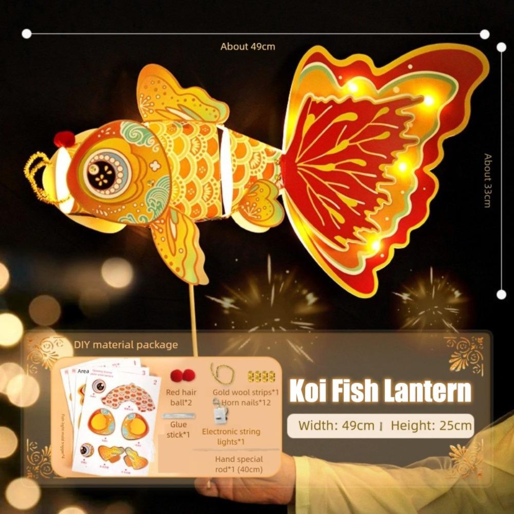 Handmade Dragon Lantern Material Package Dance Dragon Mid-Autumn Festival Koi Lantern Kids