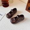 Mädchenschuhe, Kinder Prinzessin kleine Lederschuhe 2025 offene Frühling und Sommer neue Baby Mädchen Retro Mary Jane ausländischer Stil einzelne Schuhe