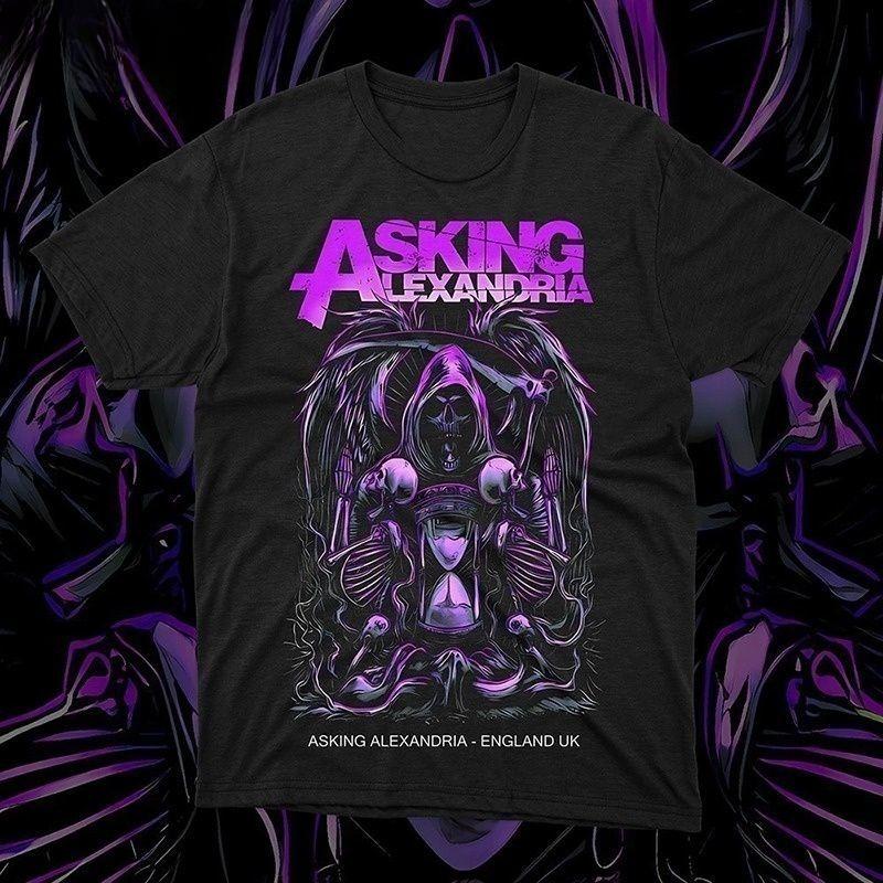 Asking Alexandria - British Metalcore Band - Rock High Street Loose-Sleeved Men's Pure Cotton T-Shirt
