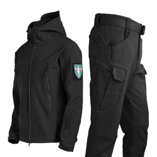 

Outdoor Shark Skin Soft Shell Assault Suit For Men S Autumn XL чёрный