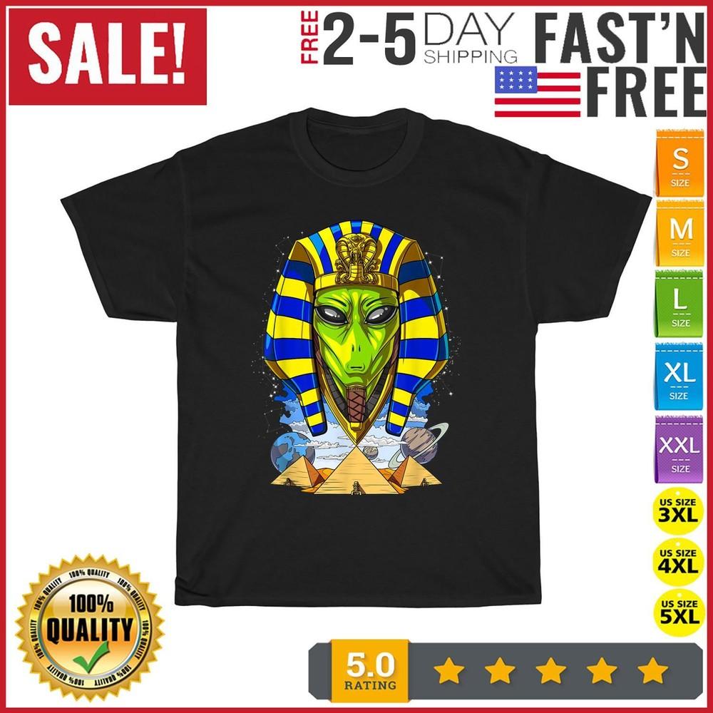 Space Alien Egyptian Pharaoh Tutankhamun Ancient Egypt Vintage T Shirt Men Women
