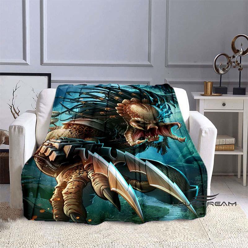Alien Vs. Predator Printed Blanket Warm and Beautiful Flannel Soft and Comfortable Home Travel Bed Blanket Birthday Gift