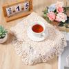 Dollies for Tables, 15.7 Inch Large Cotton Handmade Table Doilies Vintage Round Crochet Doilies Lace Placemats Knitted Tablecloth for Home Kitchen