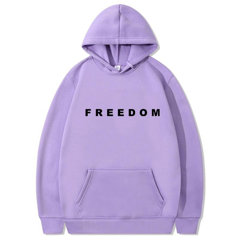 Charlie Kirk Freedom Letter Print Hoodies Fashion Unisex Streetwear Long Sleeve Casual Loose Sweatshirts for Men/Women Pullovers
