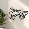 Custom Family Metal Sign Personalised Wall Decor Heart Name