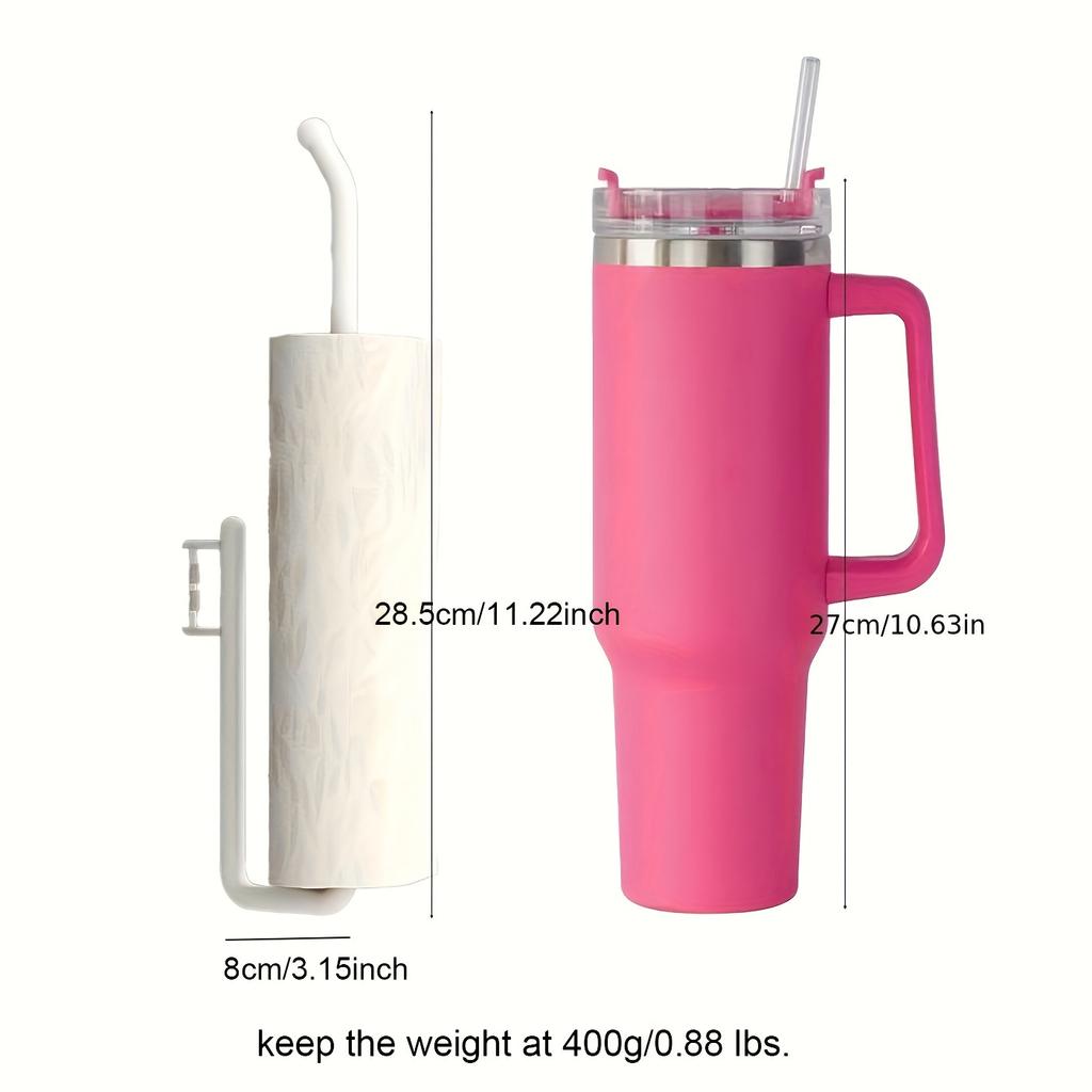 Easy-Install Wall-Mounted Kitchen Organizer - No-Drill Paper Towel & Wrap Holder, Space-Saving Storage for Bathroom and Kitchen Essentials