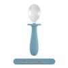 304 Stainless Steel Baby Feeding Set: Long-Handled Silicone Fork & Spoon