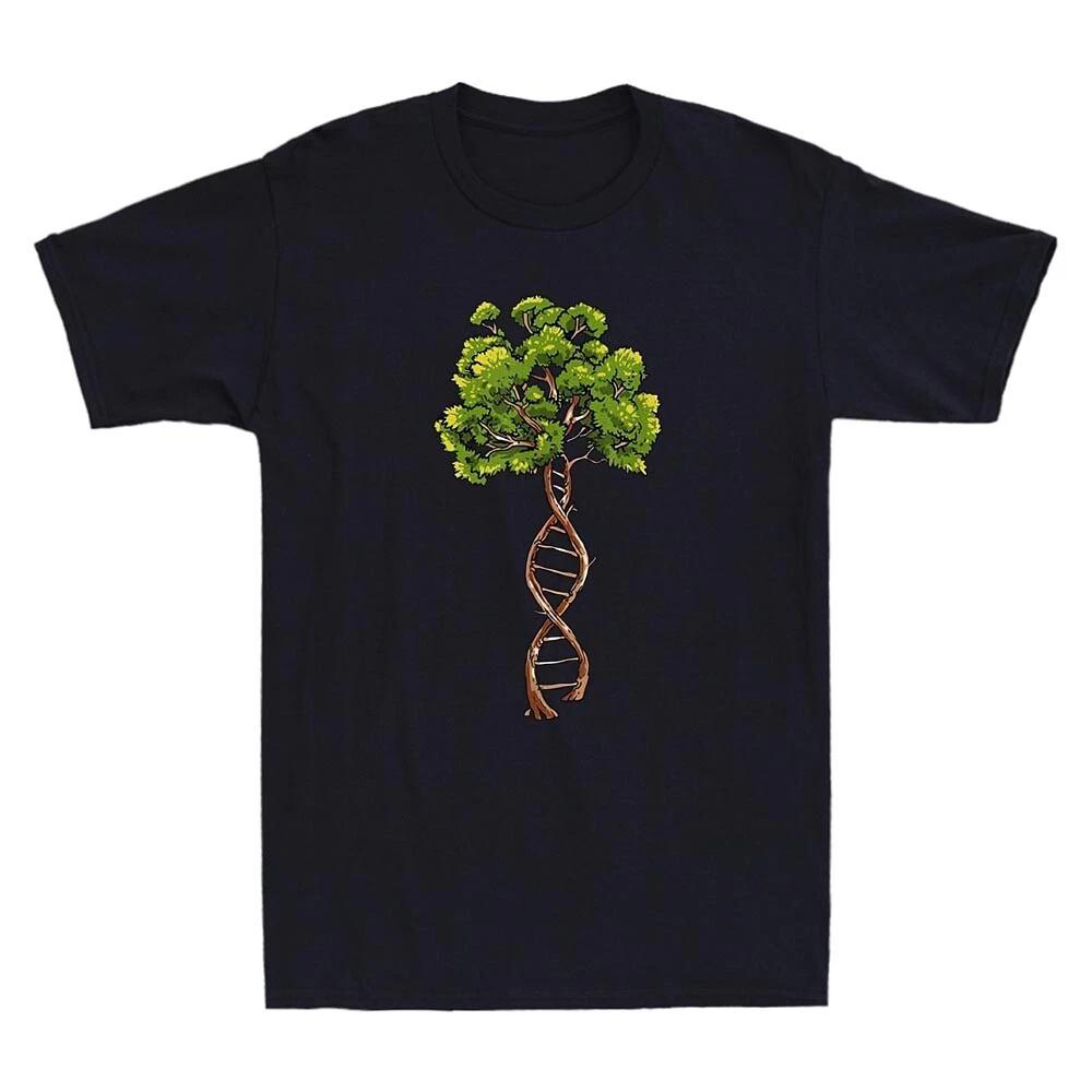 DNA Tree of Life Science Genetics Biology Environment Lover Retro Men s T-Shirt L