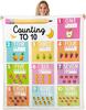 Counting Numbers Educational Blanket Soft Sherpa Throw Learning Tool for Kids Math Practice Bedroom Nursery Decor