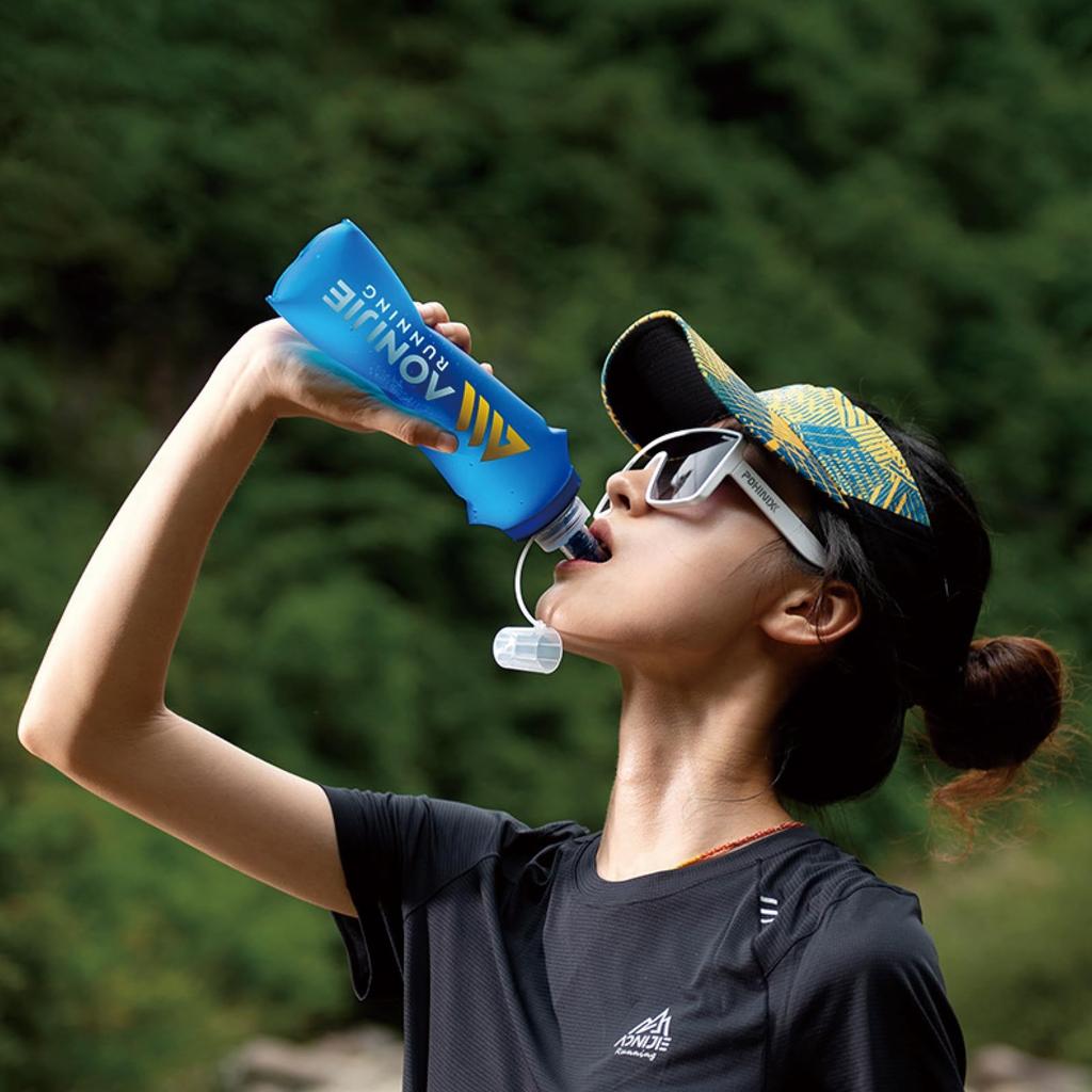TRIWONDER Running Soft for and Trail Running 500ml Flask, Foldable, Squeeze-Capable, Marathons, Cycling, Hiking, (01# - 2-Pack)
