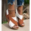 Roman Sandals Women's Summer Sponge Cake Thick Sole with Skirt, Casual Open Toe Versatile Beach Sandals