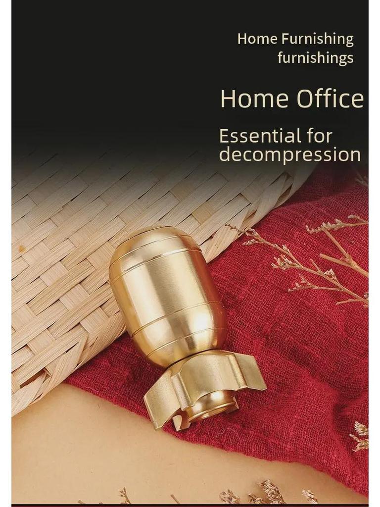 Messing Dekompression rotierenden Gyroskop Torpedo Bomb Griff – Tragbare Desktop Spinner