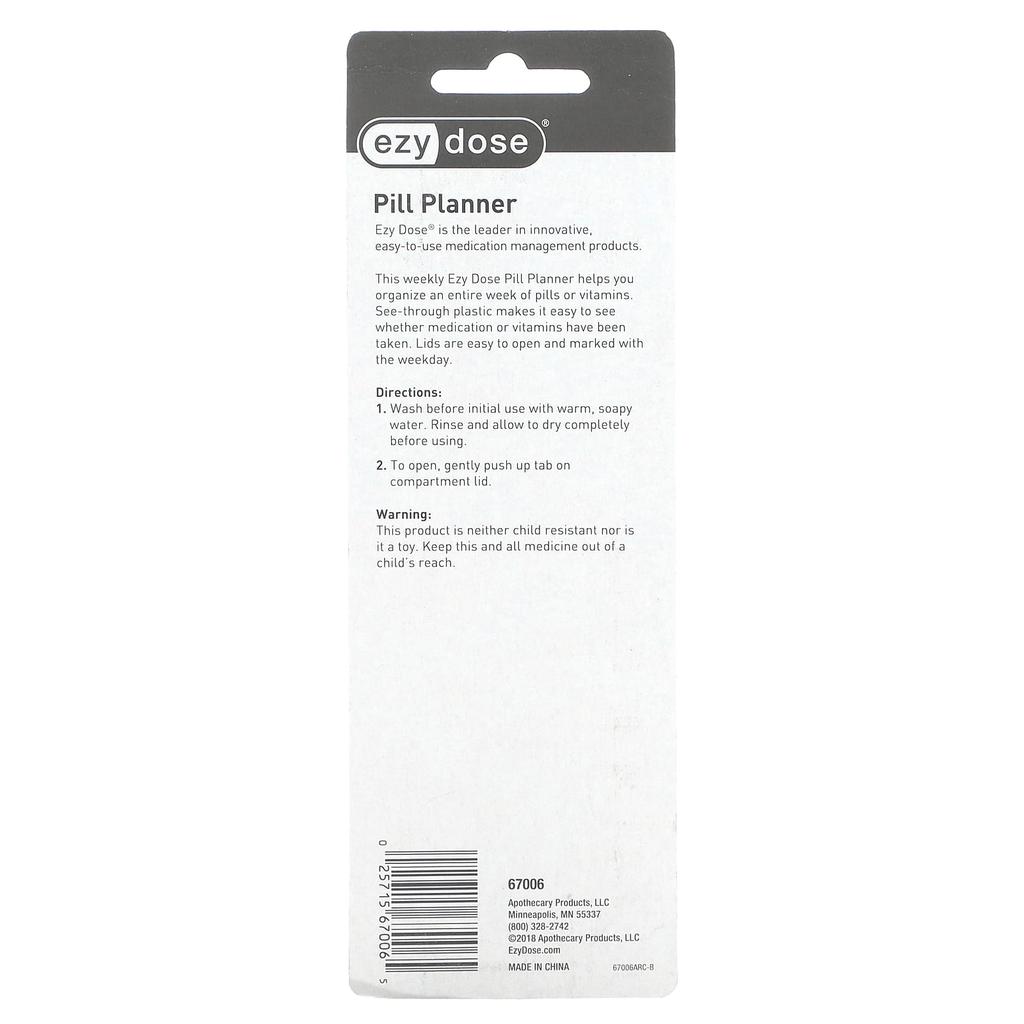 Pill Planner, Large, 1 Count