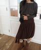 Nofficial Noffice Balloon Knit Belt Skirt Choco