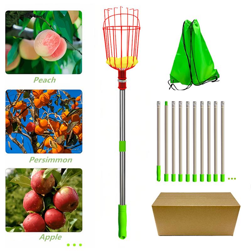 Fruit Picker Tool Gardening Orchard Picking Tool With Storage Bag Fruit Catcher For Cherry Berry Orange Lemon Pear