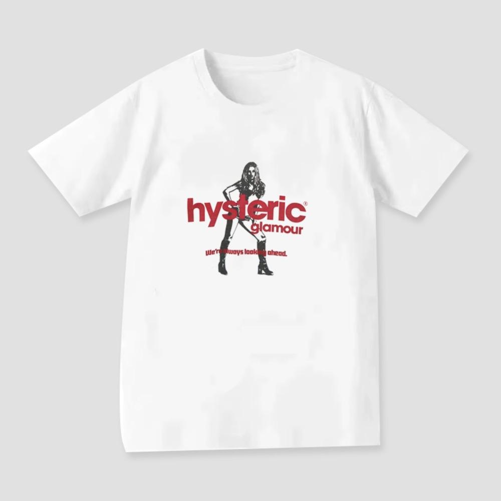 

Summer New High Quality HYSTERIC Printed Graphic T-shirts Women Short Sleeved High Quality T-shirts Street Wear M