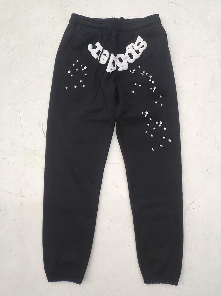 Young Thug Style Spider Web Hoodie Set