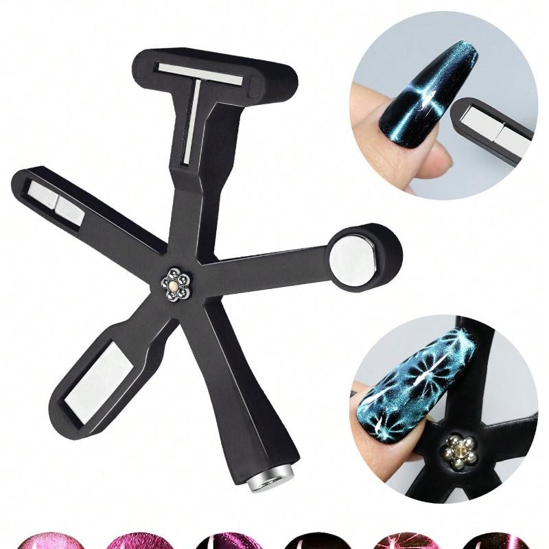 

6-в-1 Многофункциональная Сильная Магнитная Палочка Для Гель-лака Кошачий Глаз Инструмент Магнит для Ногтей Магнитная Ручка Дизайн Ногтей Арт Эффект Блеска Волшебные Инструменты для Маникюра чёрный