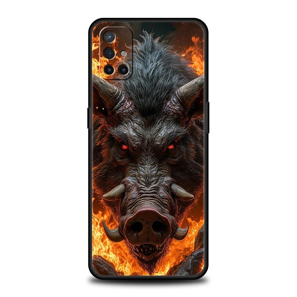

Phone Case For Oneplus 13R 13 12 10T 11 R10 Nord N100 N200 N10 9 9R CE 2 3 Z Pro Lite 5G Soft TPU Cover Wild Boar Fundas Capas Nord N200 5G