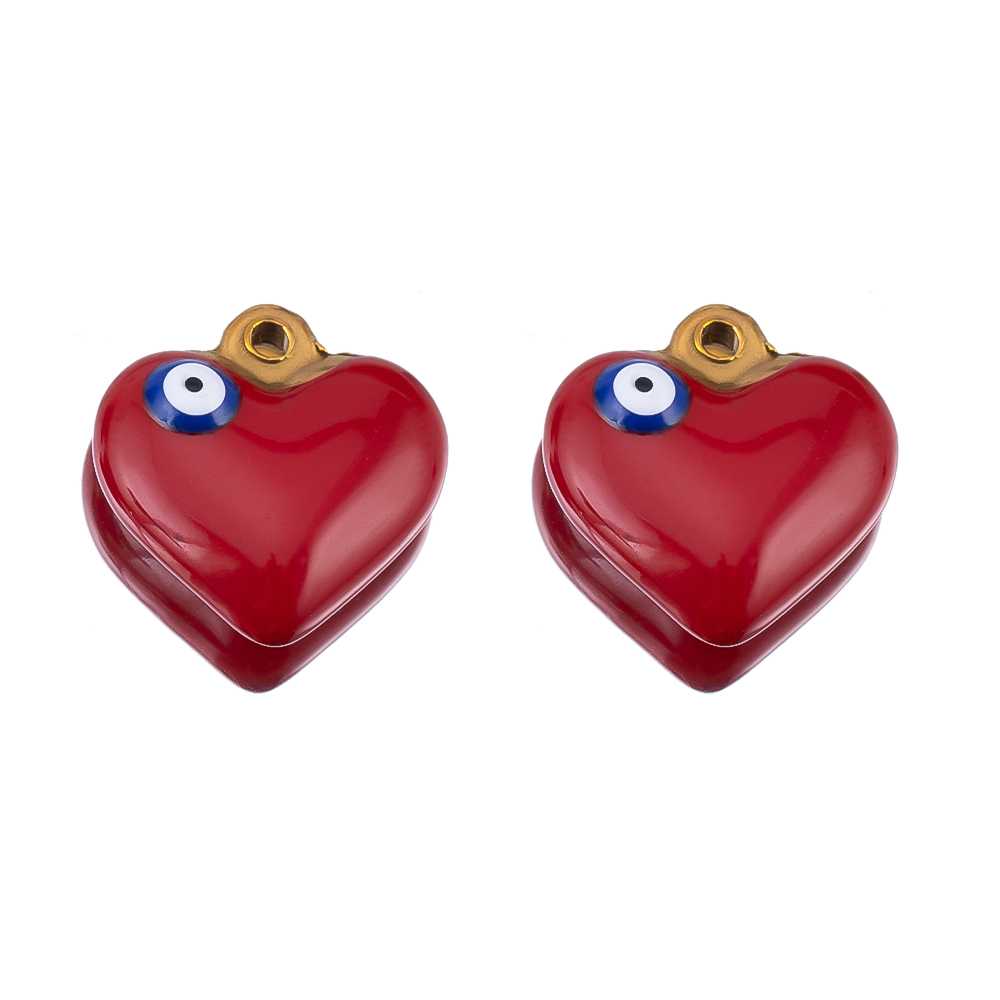 2pcs Stainless Steel Irregular Red Necklace Charms Gold Plated Imitation Pearl Earrings Component DIY Necklaces Jewelry Findings