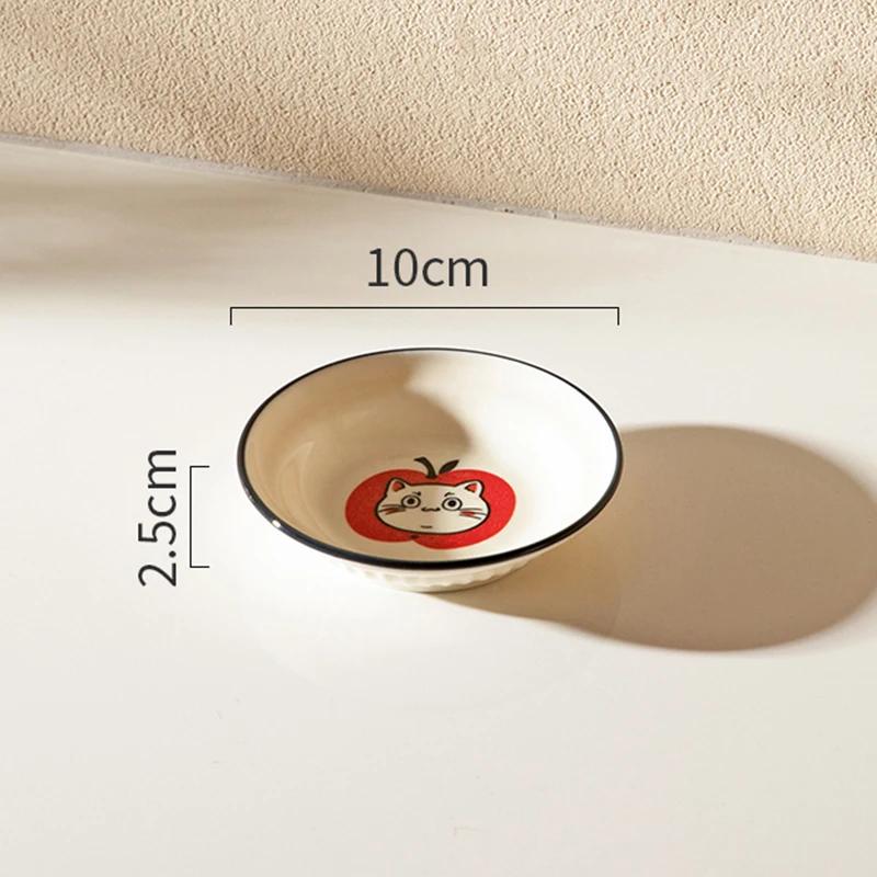 Cute Cartoon Ceramic Plate Creative Cat Fruits Salad Plates Exquisite Party Afternoon Tea Home Tableware Restaurant Ramen Bowls