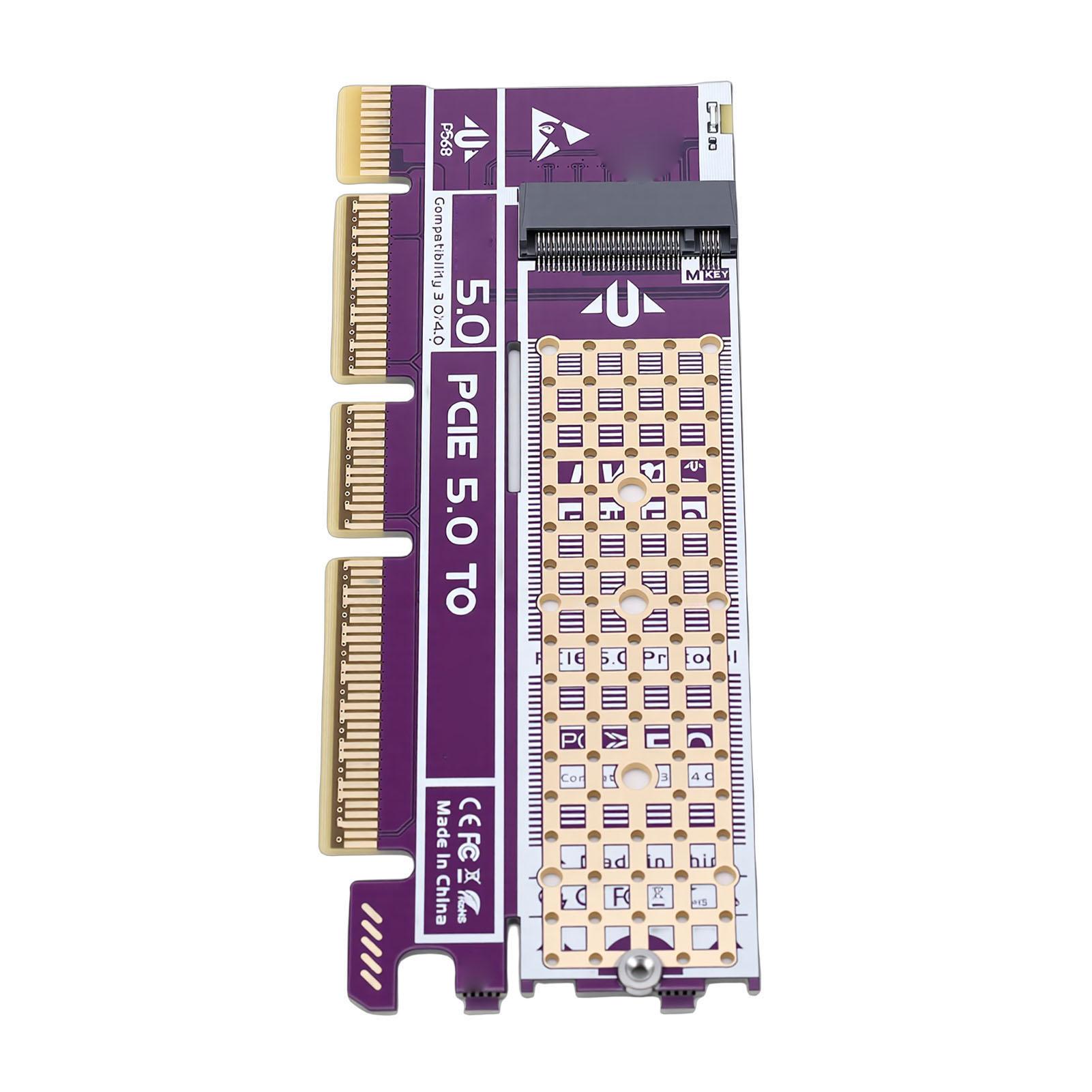 

PCIe 5.0 to M.2 NVMe Adapter Support PCIe 5.0 4.0 3.0 2.0 1.0 M.2 SSD Expansion Card for 2230 2242 2260 2280 SSDs