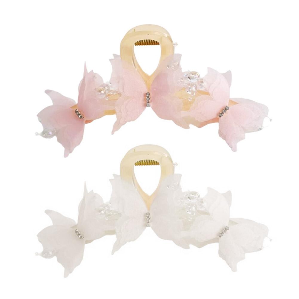 New Fashion Simulation Butterfly Hair Clips Women Elegant Clip Crab Bow Ponytail Hair Headdress I6J0