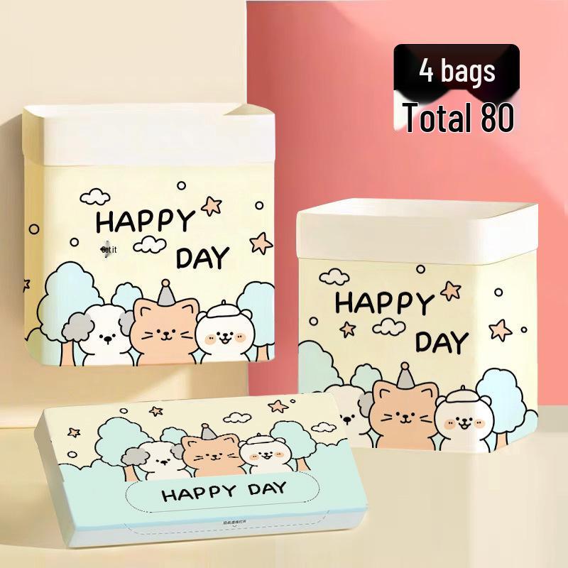 Portable Dual-Use Self-Standing Desktop Trash Can with Adhesive Backing