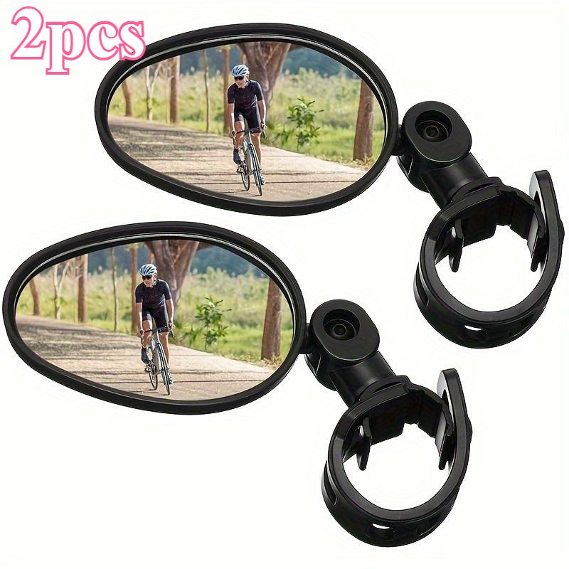 1/2PCS  Bike Mirrors, Acrylic Convex Oval Rearview for Cycling360° Rotatable Shockproof Handlebar Mount Mirrors for Mountain &
