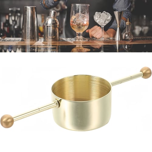 CBVRUKJ Double Bead Swing Measuring Cup, 304 Stainless Steel, Durable Wine Measurer, Multi-Function Measuring Cup with Handle, Solid Kitchen Tool, Bar