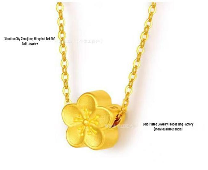 Golden Heart 999 Gold Pendant Necklace - Perfect Qixi Valentine s Day Gift for Her Gold Pendant Only