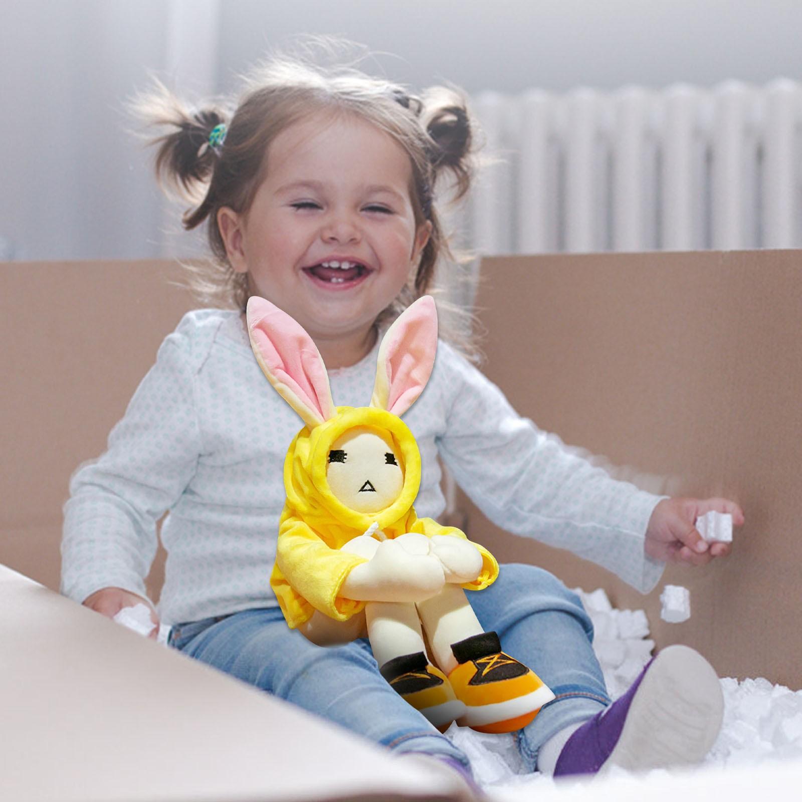 

Changeable Doll Plush Toy Doll Dress Doll Birthday Gift One Size жовтий