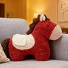 Horse Year Mascot Plush Cushion Uniquely Shaped Plush Toy Sofa Living Room Decoration Throw Pillow Gift