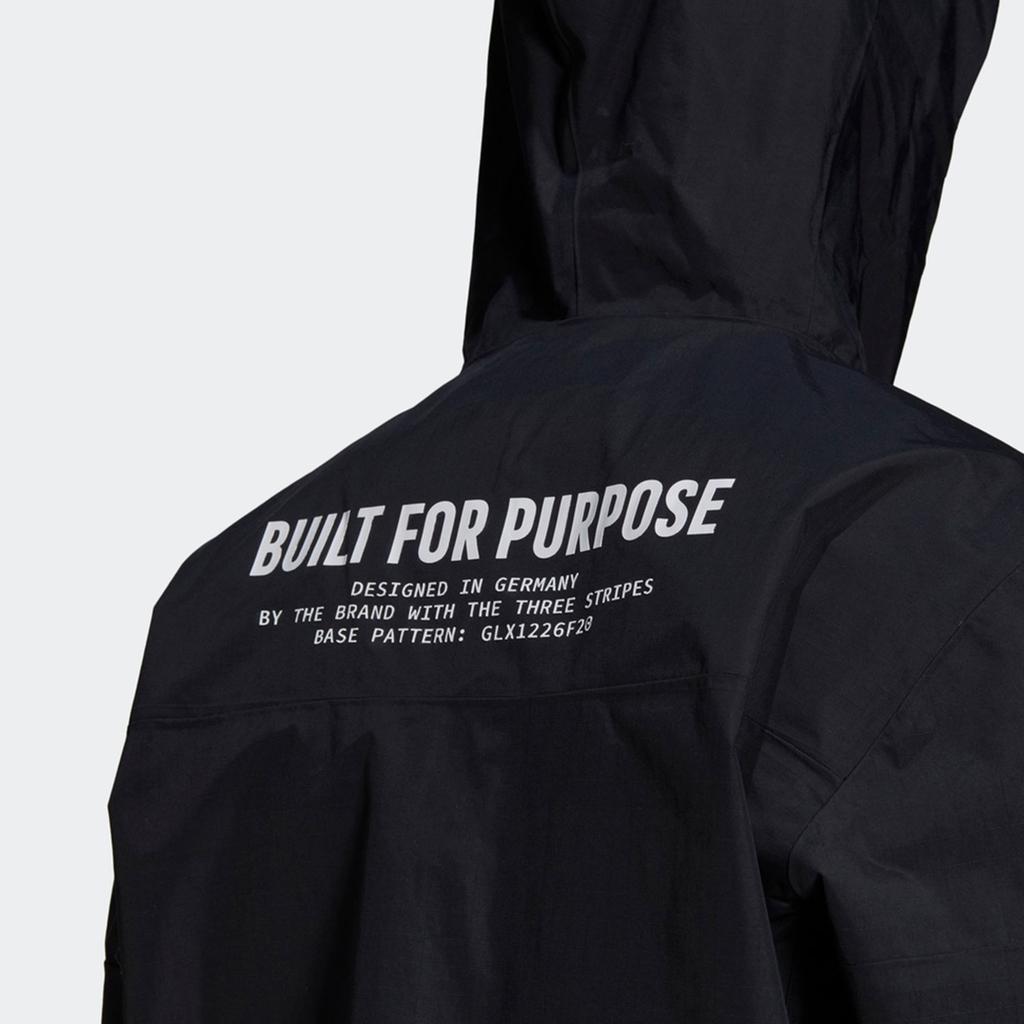 Adidas Logo Letter Print Hooded Straight Fit Warm Jacket Men Jacket Black GM0895