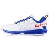 New LiNing Cushioned Anti Slip Wear Resistant Breathable Lightweight Low Top Running Shoes Men's White Blue AYTQ023-1