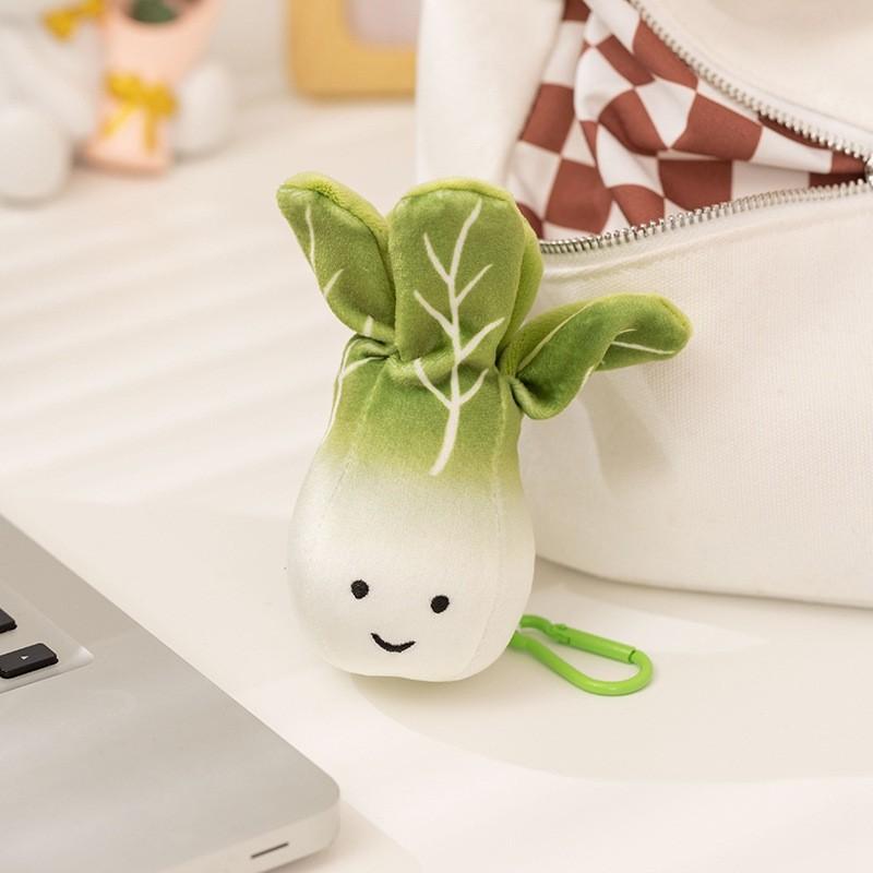 Vegetable Funny Plush Keychain Soft Stuffed Toy With Pp Cotton For Charm Bag
