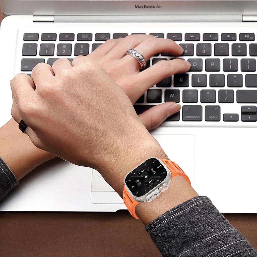 Silicone Strap compatible for Apple watch Ultra 3 2 1 49mm 46mm 45mm 44mm 42mm for iwatch Series 11 10 9 8 7 6 SE 5 4 3 2 1