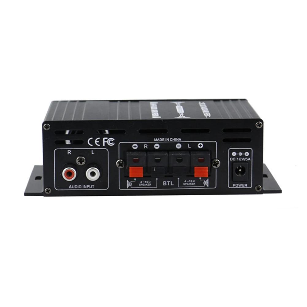 AK-280 Digital Amplifier 12V 40W+40W HIFI Digital Stereo Audio Amplifier 2 Channel Home Theater Support Treble Bass AUX Input