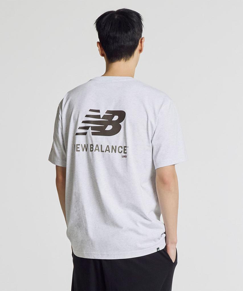 Nyuballanseu Nbneg21433 / Uni Essential Big Logo Short Sleeve T-Shirt (Light Gray)