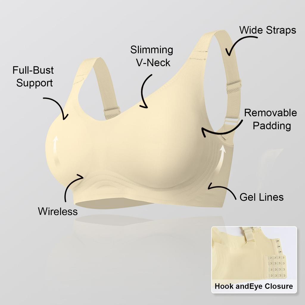 European and American Women's Underwear Seamless No-rims Removable Bra Pads