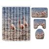 Flamingo Rohožka Koupelnová Protiskluzová Podložka na Podlahu Kombinace Sprchového Závěsu Koberec Evropský a Americký Styl Exploze Žena