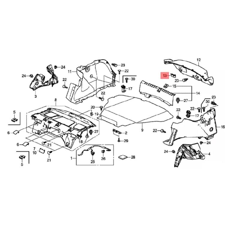 Replacement Auto Accessories Car Trunk Handle Trunk Lid Trim Handle for 14-22 Easy Installation 84635-SEA-003ZF