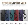 Bracket Holder Leather Phone Case for Samsung Galaxy Fold  7 6 5 4 Magnetic Anti-Drop Simple Funda Shell Hinge Protection Cover